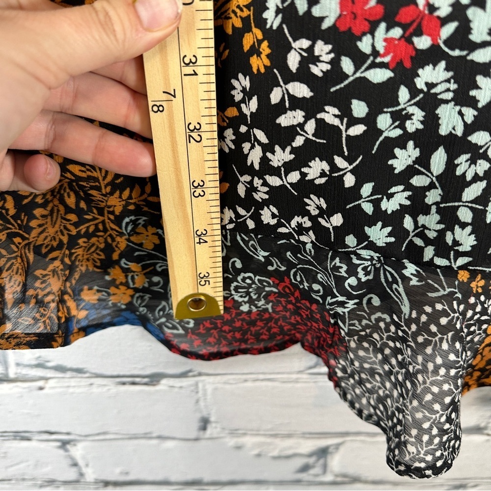 Maurices Floral Patchwork Maxi Skirt 4X Multicolor Faux Wrap Boho Western - Picture 10 of 11